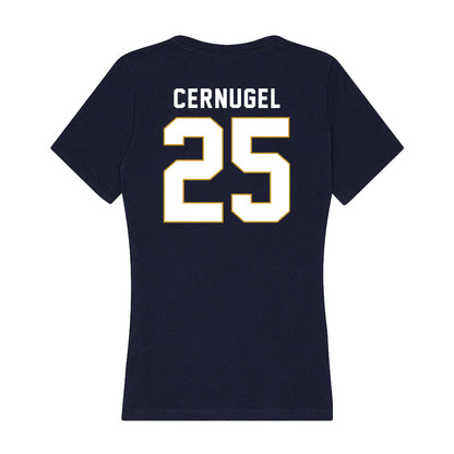 Notre Dame - NCAA Women's Basketball : Sarah Cernugel - Women's V-Neck T-Shirt-1