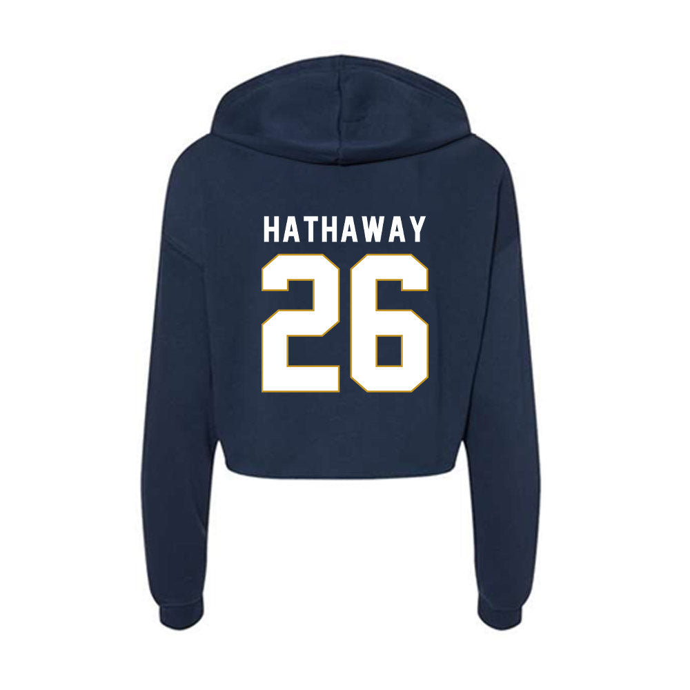  - NCAA Women's Soccer : Melinda Hathaway - Women's Crop Fleece Hoodie-1