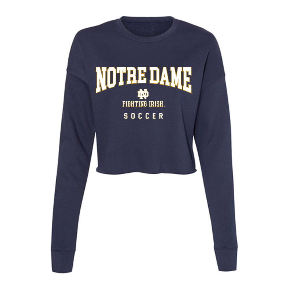 Notre Dame - NCAA Women's Soccer : Jackie Hollomon - Women's Cropped Crew Fleece-0