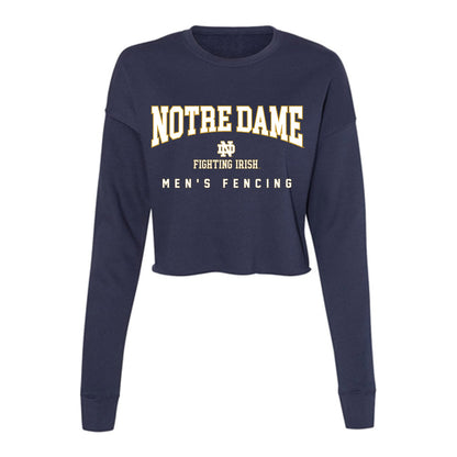 Notre Dame - NCAA Men's Fencing : Dylan Hooshi - Women's Cropped Crew Fleece-0