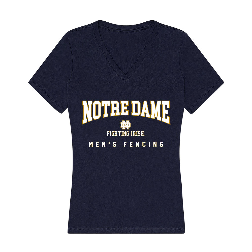 Notre Dame - NCAA Men's Fencing : Dominic Joseph - Women's V-Neck T-Shirt-0