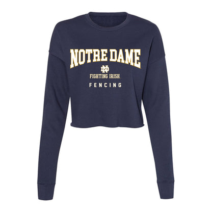 Notre Dame - NCAA Women's Fencing : Magda Skarbonkiewicz - Women's Cropped Crew Fleece-0