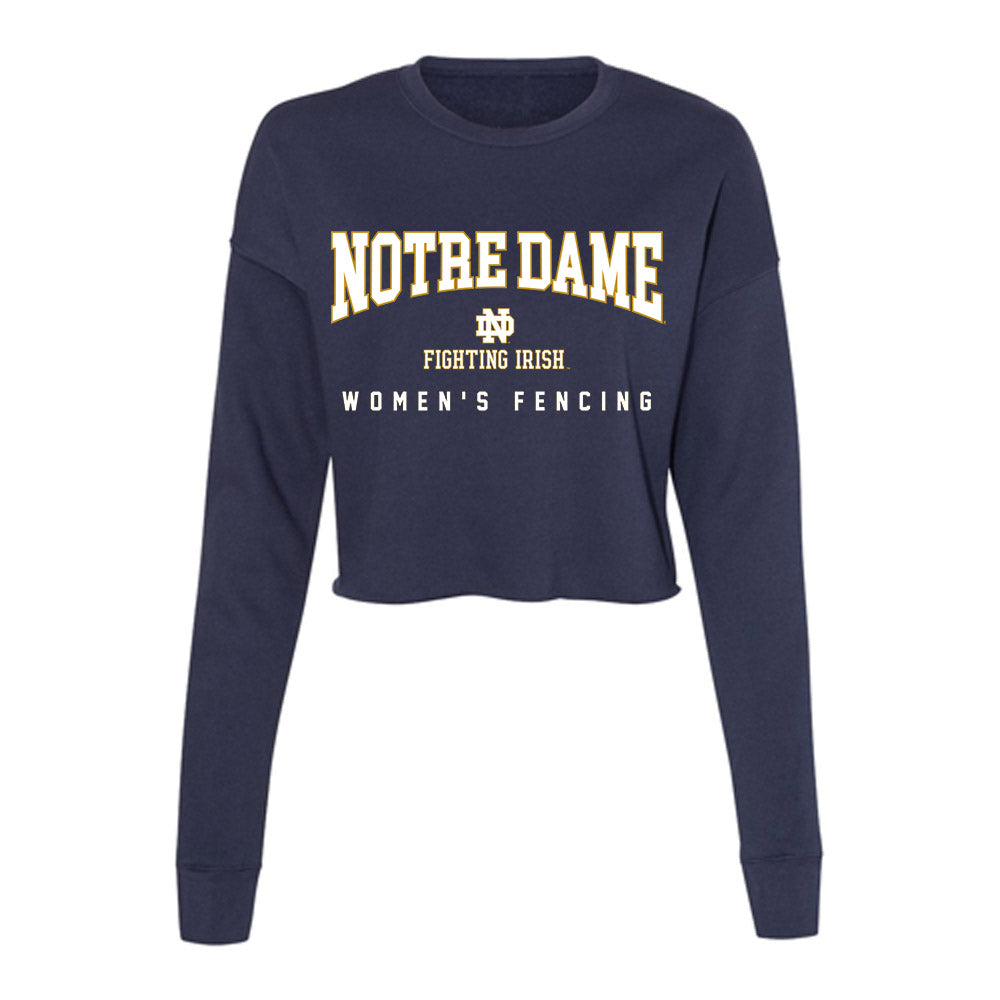 Notre Dame - NCAA Women's Fencing : Atara Greenbaum - Women's Cropped Crew Fleece-0