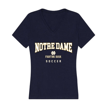 Notre Dame - NCAA Women's Soccer : Leah Klenke - Women's V-Neck T-Shirt-0