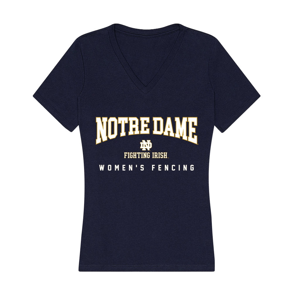 Notre Dame - NCAA Women's Fencing : Lola Possick - Women's V-Neck T-Shirt-0