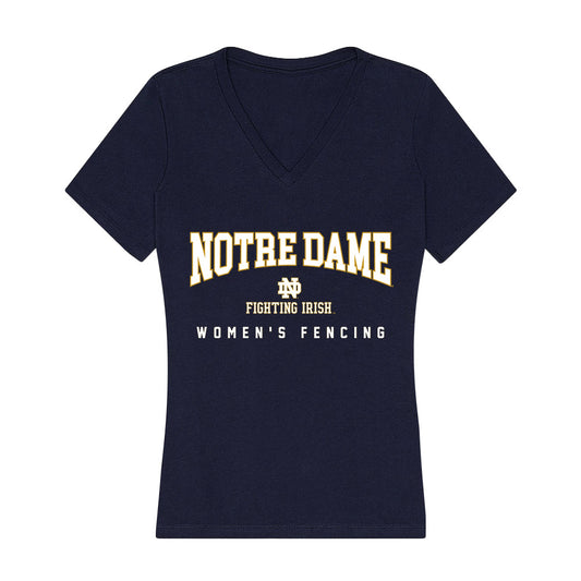 Notre Dame - NCAA Women's Fencing : Lola Possick - Women's V-Neck T-Shirt-0