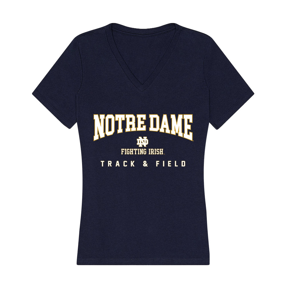 Notre Dame - NCAA Men's Track & Field : Travis Spader - Women's V-Neck T-Shirt-0