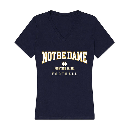 Notre Dame - NCAA Football : Davion Dixon - Women's V-Neck T-Shirt-0