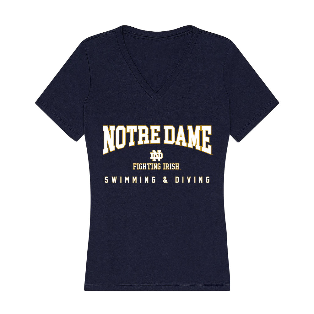 Notre Dame - NCAA Men's Swimming & Diving : Hrvoje Tomic - Women's V-Neck T-Shirt-0