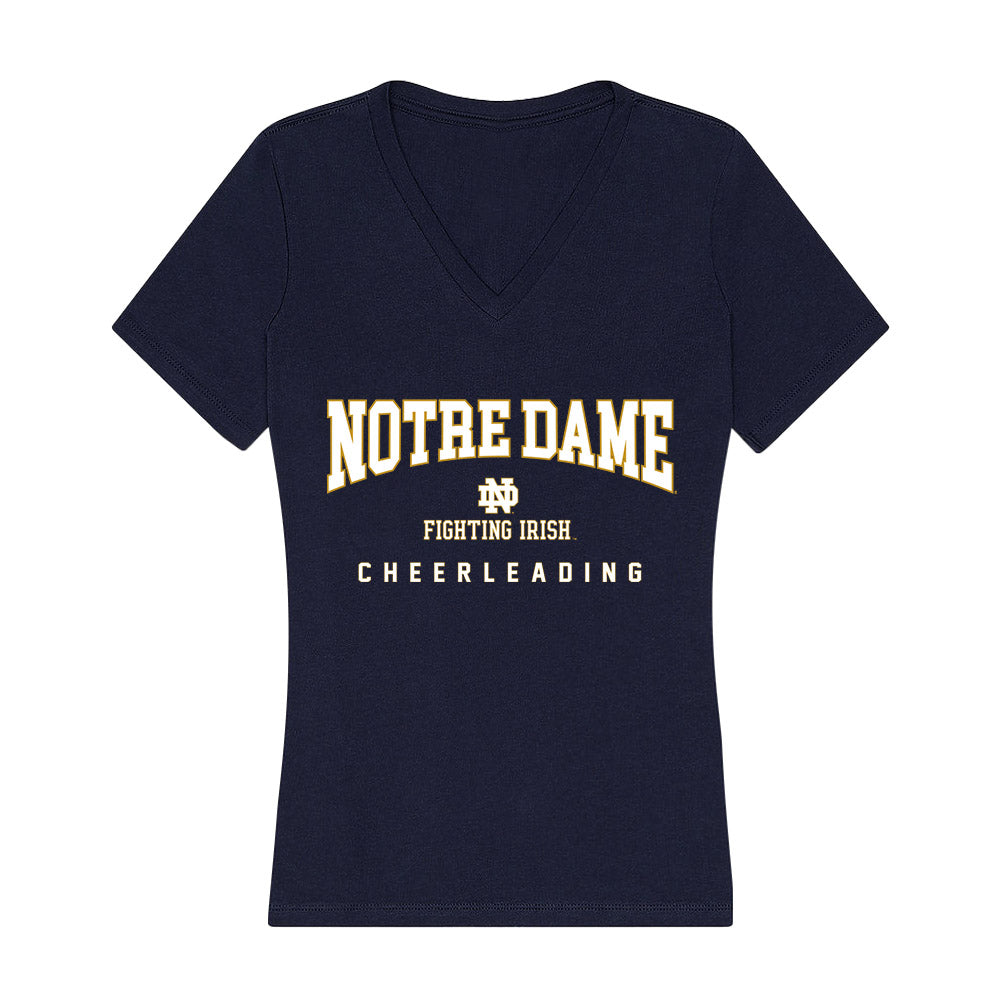 Notre Dame - NCAA Cheerleading : Kylee Kazenski - Women's V-Neck T-Shirt-0