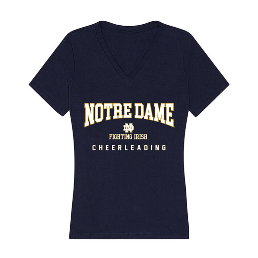 Notre Dame - NCAA Cheerleading : Kylee Kazenski - Women's V-Neck T-Shirt-0