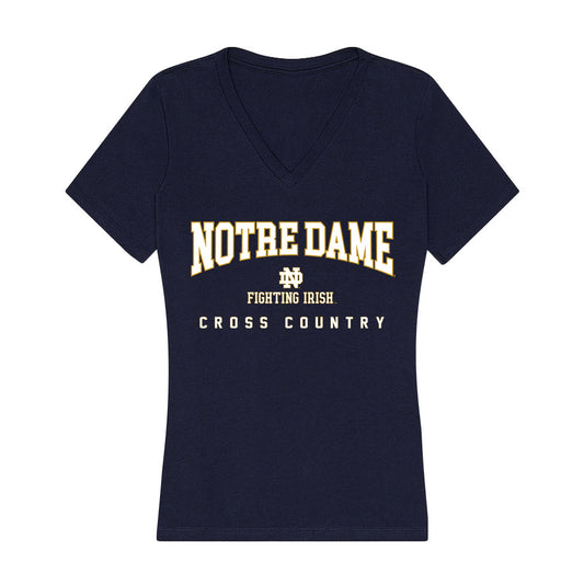 Notre Dame - NCAA Men's Cross Country : daelen Ackley - Women's V-Neck T-Shirt-0