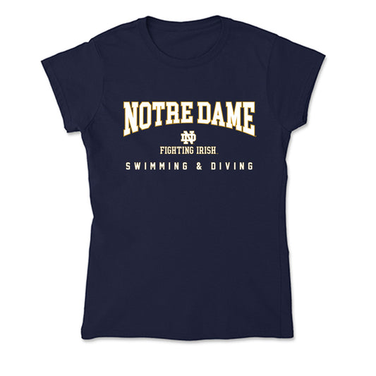 Notre Dame - NCAA Men's Swimming & Diving : Jackson Armour - Soft Style Women’s T-Shirt-0