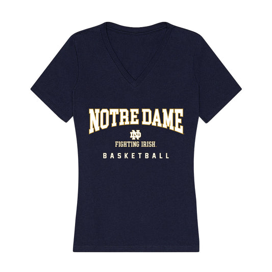 Notre Dame - NCAA Men's Basketball : Nikita Konstantynovskyi - Women's V-Neck T-Shirt-0