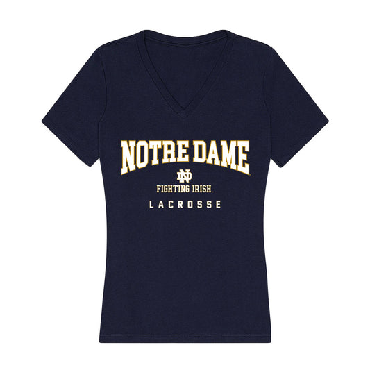 Notre Dame - NCAA Men's Lacrosse : Jake Taylor - Women's V-Neck T-Shirt-0