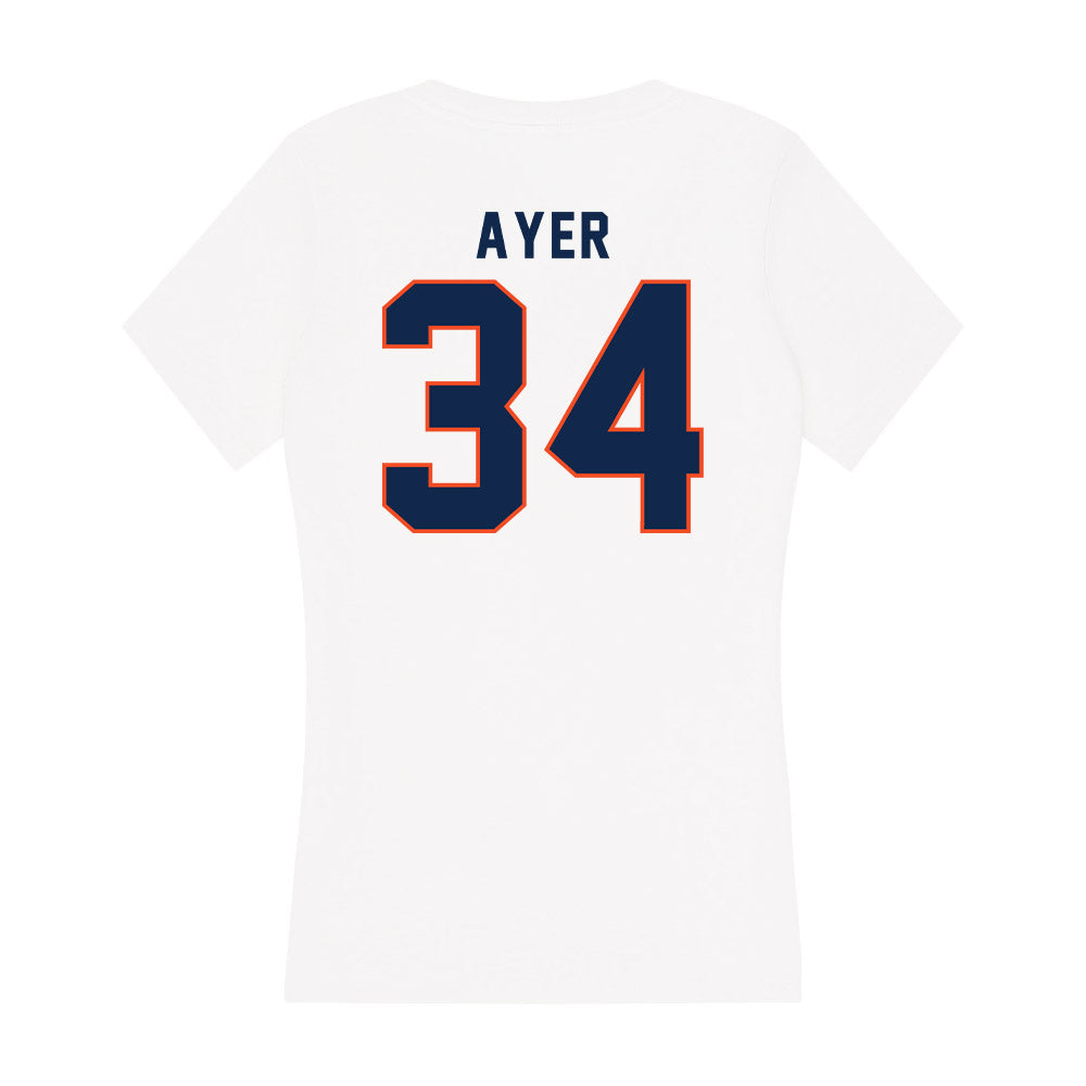 Virginia - NCAA Softball : Kelly Ayer - Women's V-Neck T-Shirt-1