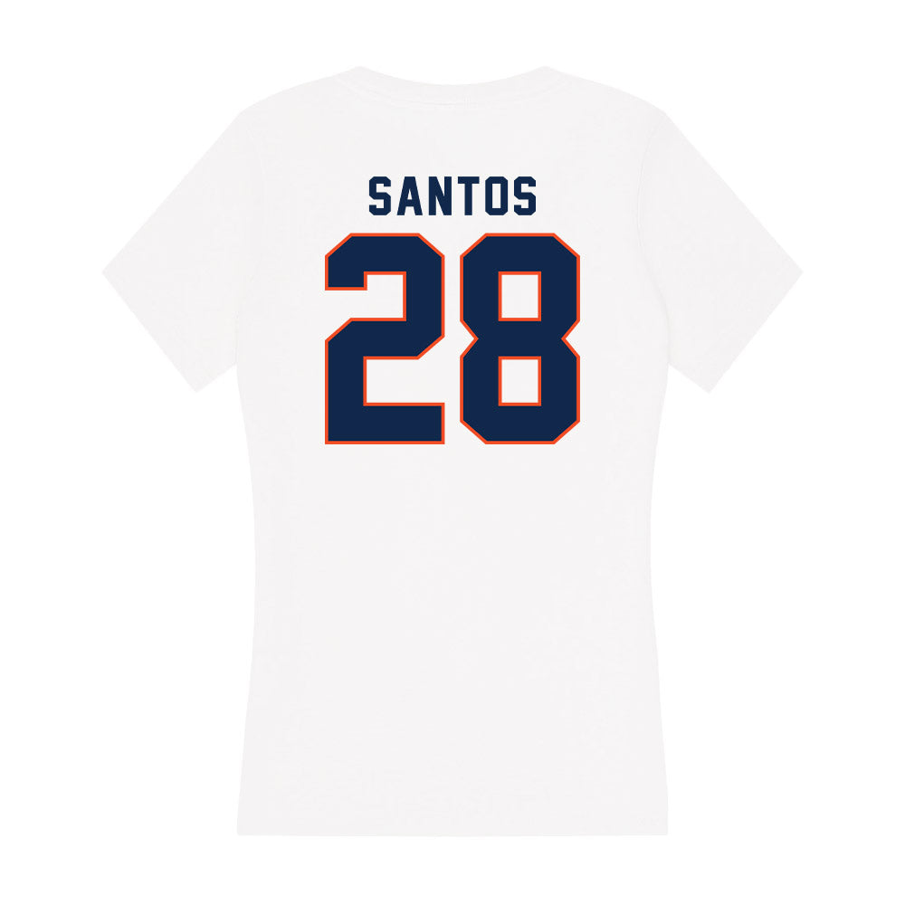 Virginia - NCAA Women's Soccer : Grace Santos - Women's V-Neck T-Shirt-1