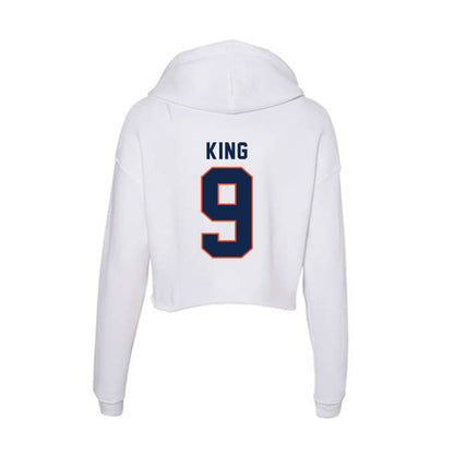 Virginia - NCAA Football : Coen King - Women's Crop Fleece Hoodie-1