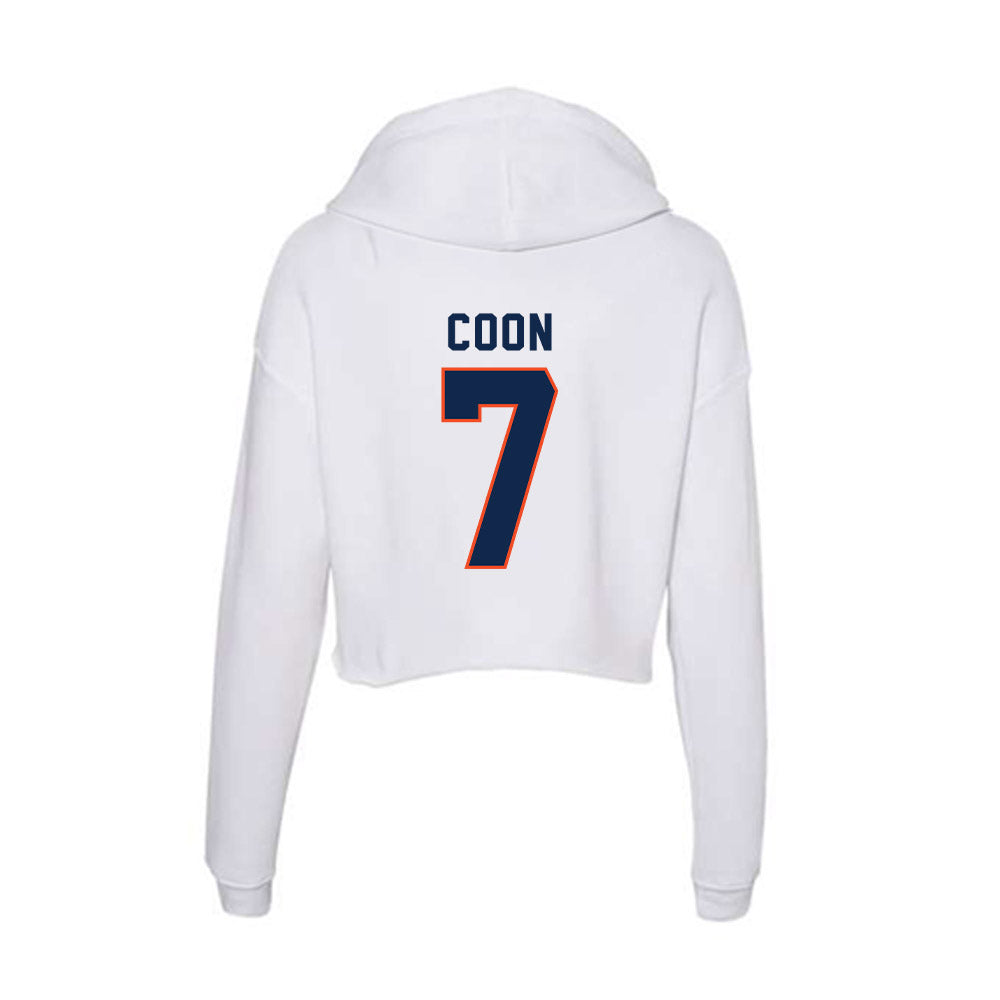 Virginia - NCAA Softball : Sarah Coon - Women's Crop Fleece Hoodie-1