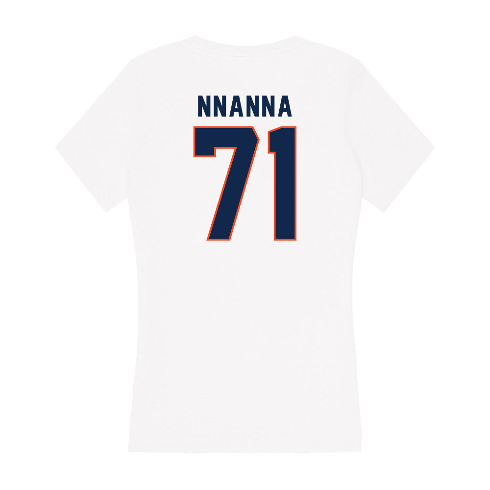 Virginia - NCAA Football : Ugonna Nnanna - Women's V-Neck T-Shirt-1