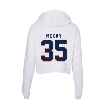 Virginia - NCAA Baseball : Cullen McKay - Women's Crop Fleece Hoodie-1