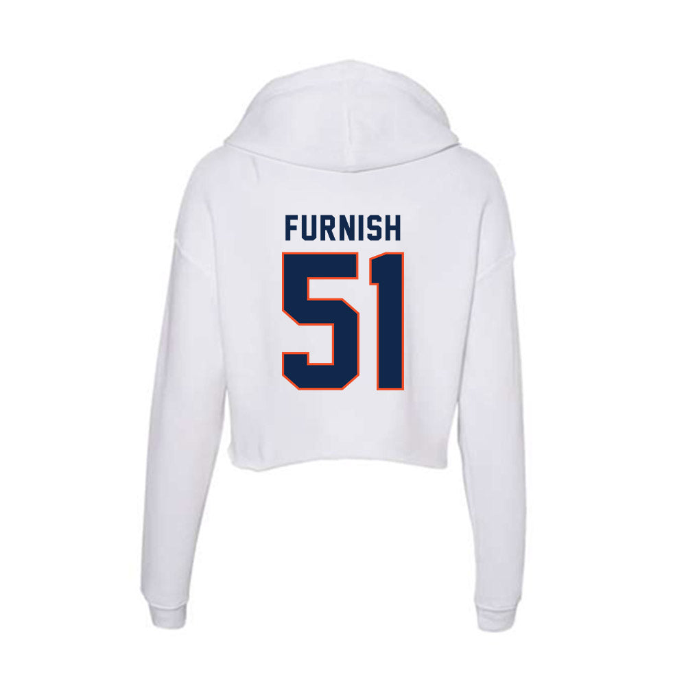 Virginia - NCAA Football : Ty Furnish - Women's Crop Fleece Hoodie-1