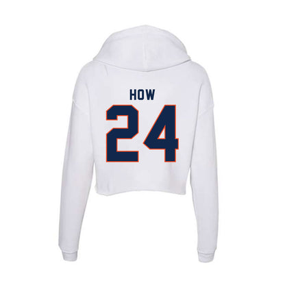 Virginia - NCAA Men's Basketball : Tristan How - Women's Crop Fleece Hoodie-1