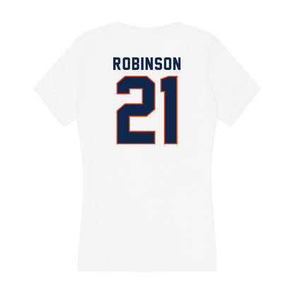 Virginia - NCAA Men's Basketball : Anthony Robinson - Women's V-Neck T-Shirt-1