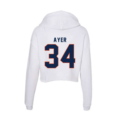 Virginia - NCAA Softball : Kelly Ayer - Women's Crop Fleece Hoodie-1