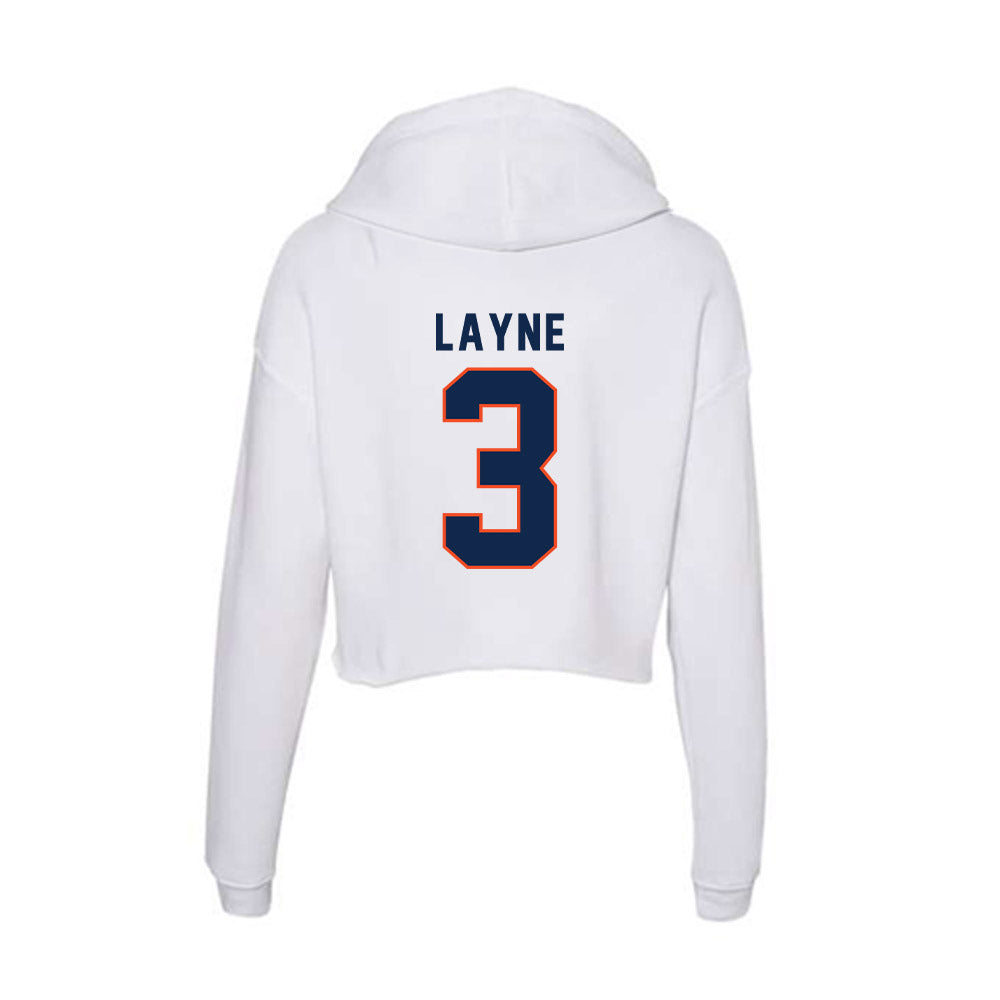 Virginia - NCAA Softball : Courtney Layne - Women's Crop Fleece Hoodie-1