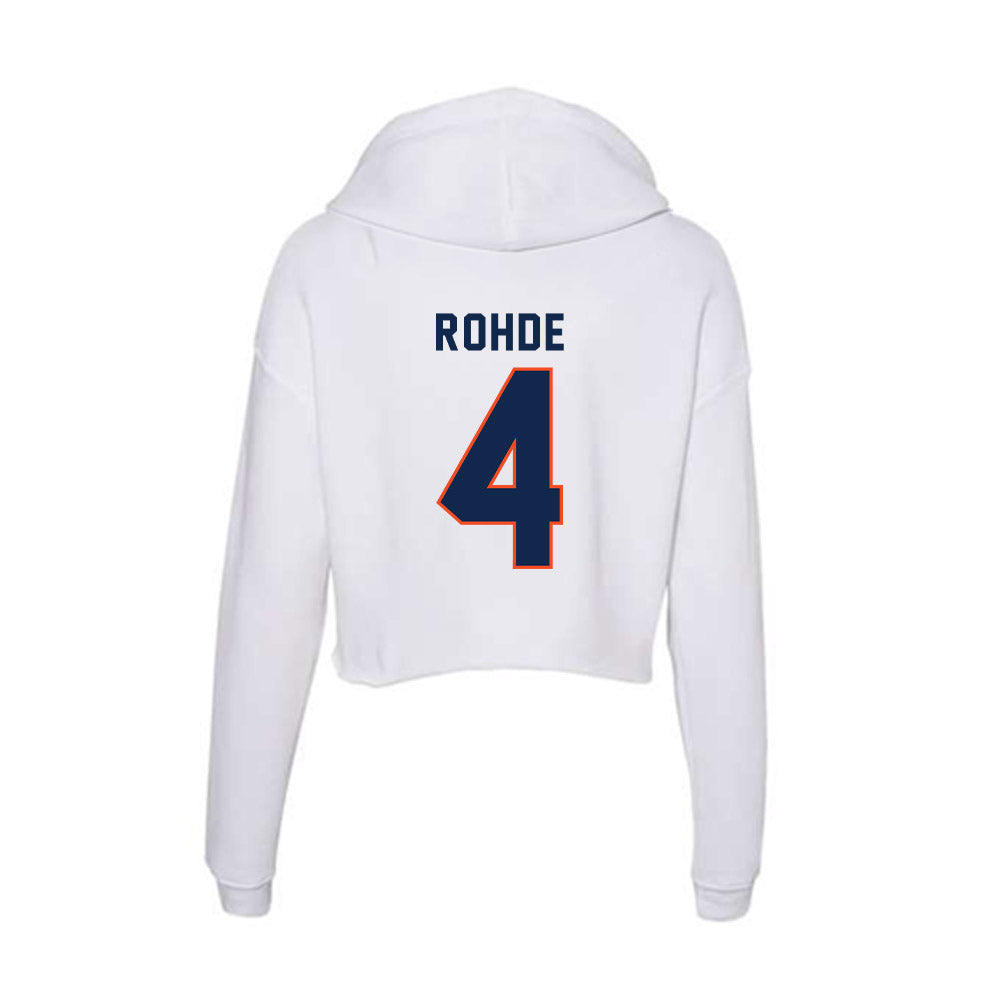 Virginia - NCAA Men's Basketball : Andrew Rohde - Women's Crop Fleece Hoodie-1