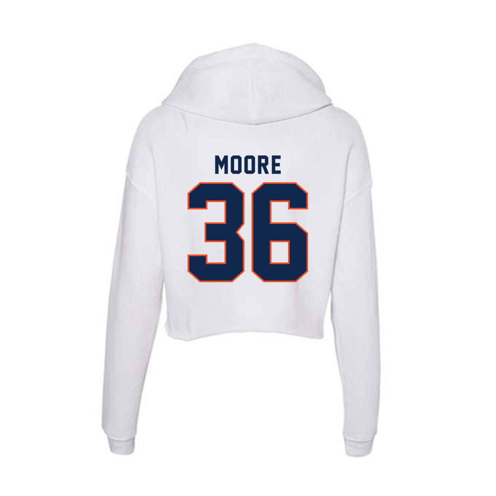 Virginia - NCAA Baseball : Bryson Moore - Women's Crop Fleece Hoodie-1