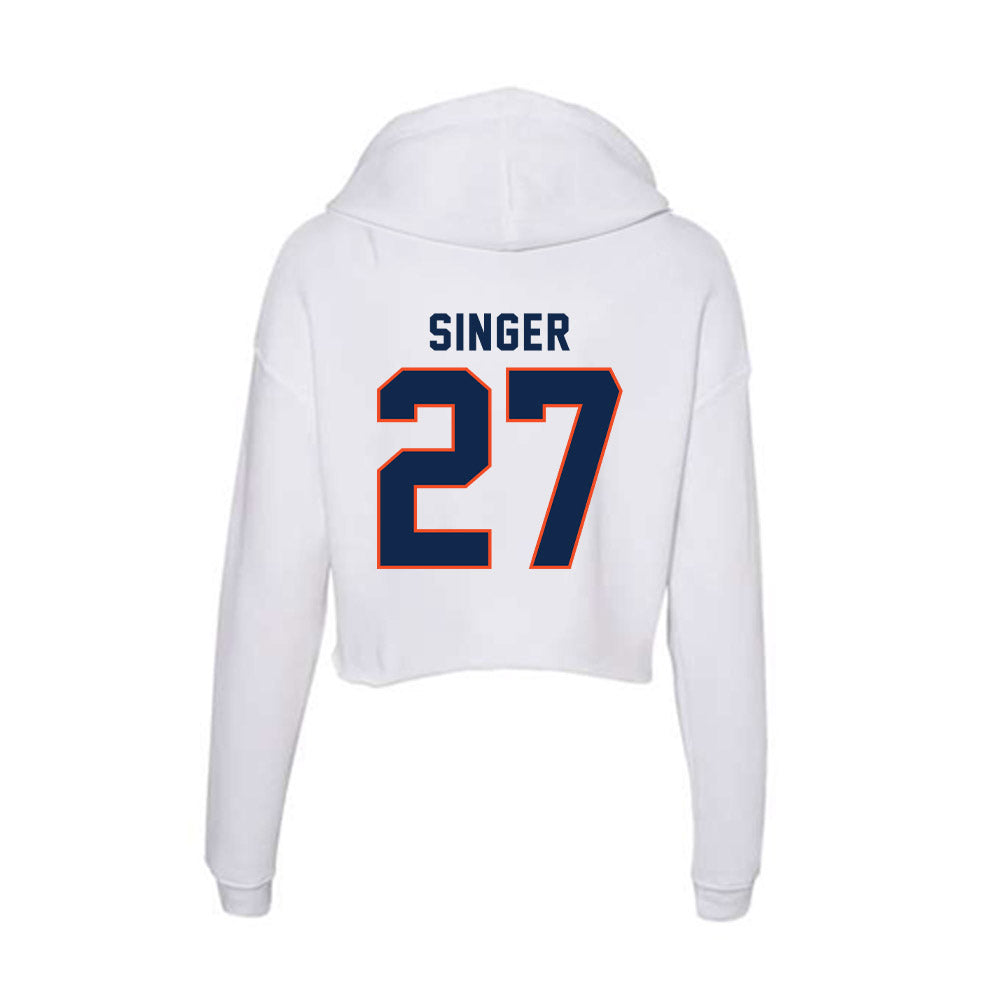 Virginia - NCAA Men's Soccer : Jack Singer - Women's Crop Fleece Hoodie-1