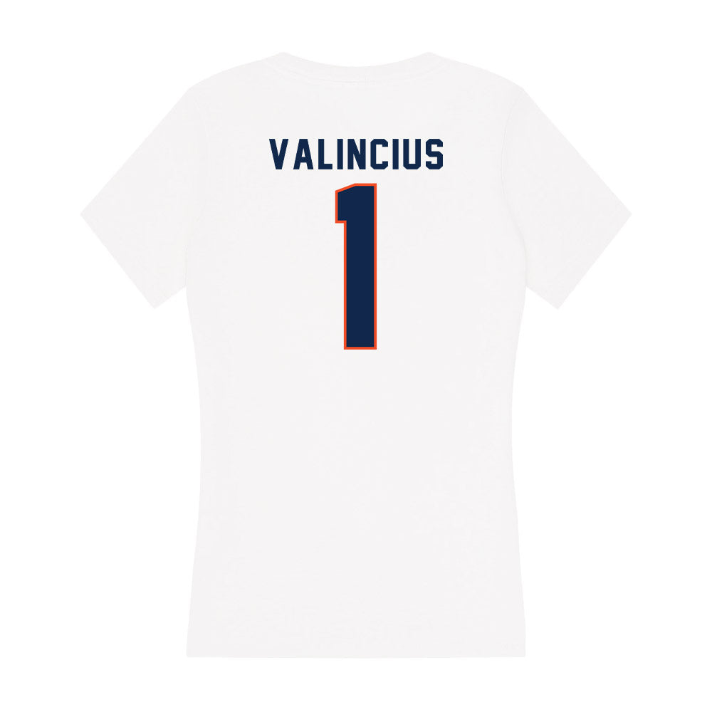 Virginia - NCAA Baseball : Tomas Valincius - Women's V-Neck T-Shirt-1