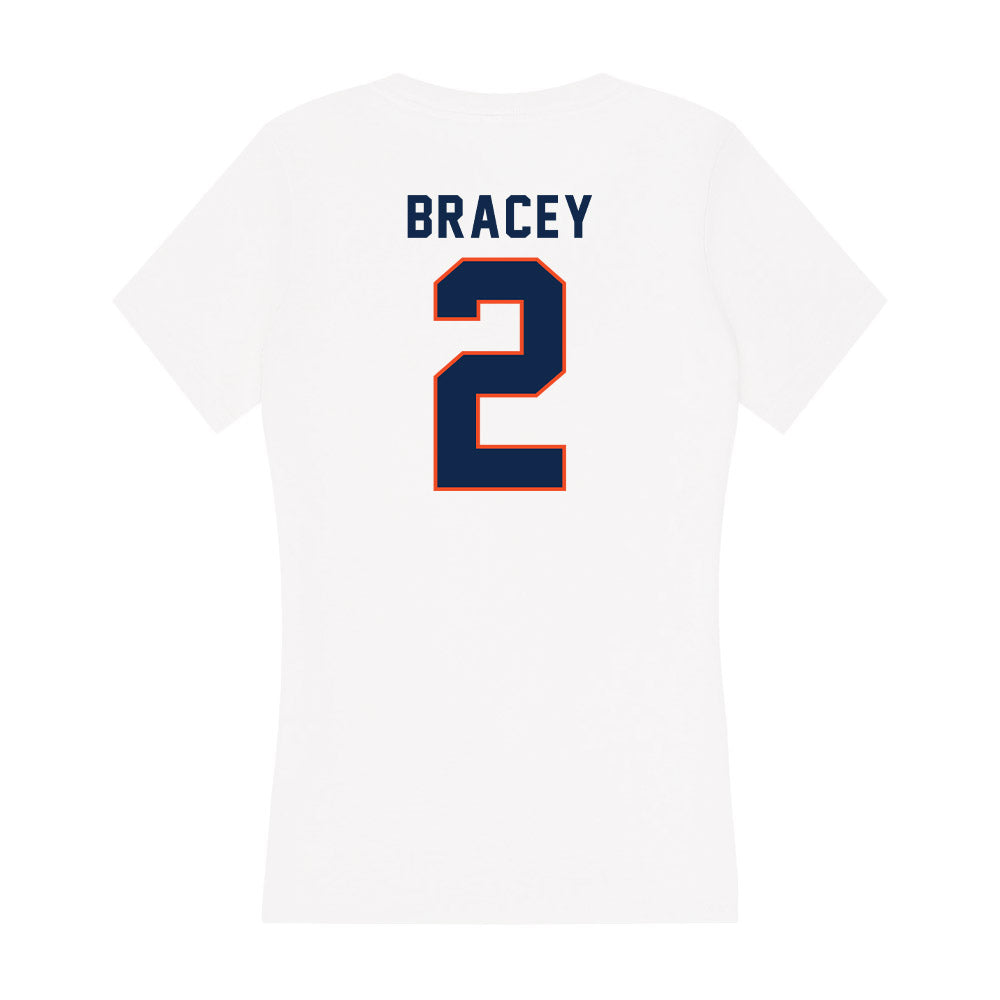 Virginia - NCAA Football : Stevie Bracey - Women's V-Neck T-Shirt-1