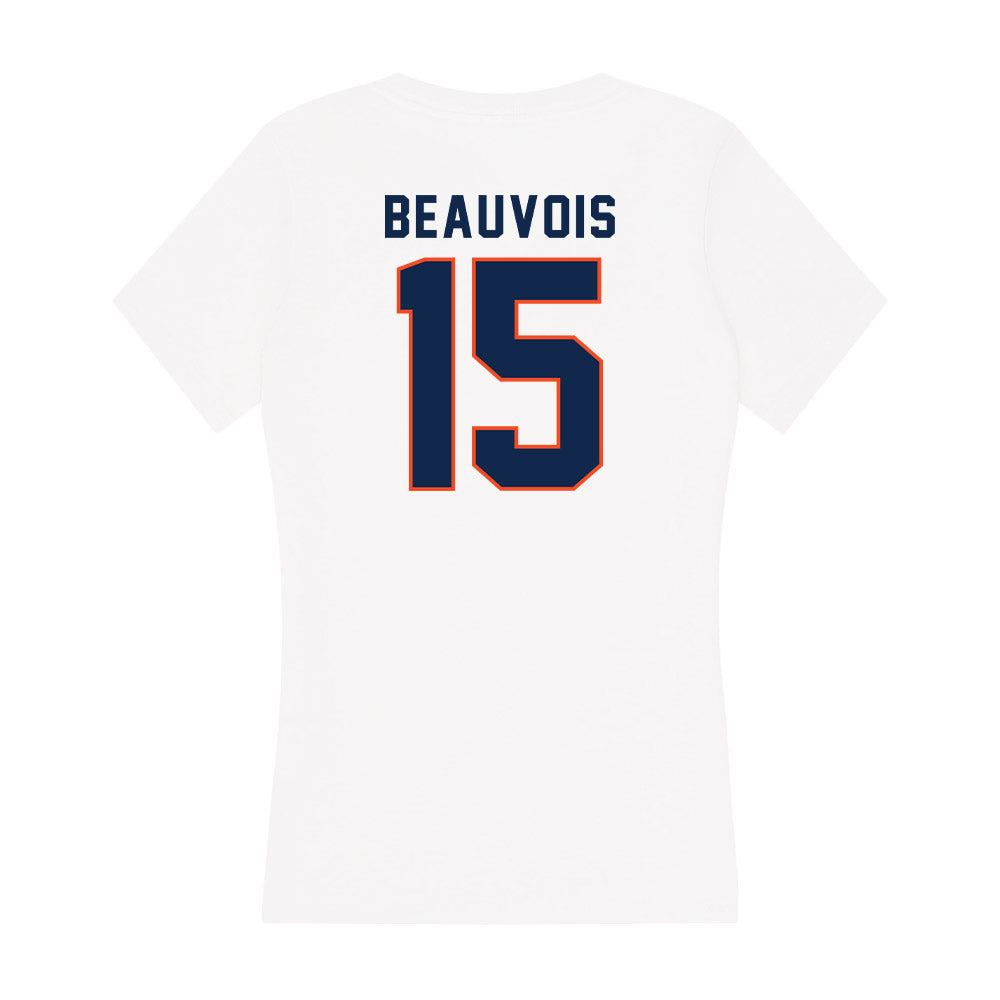 Virginia - NCAA Men's Soccer : Triton Beauvois - Women's V-Neck T-Shirt-1