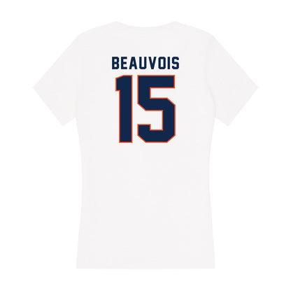 Virginia - NCAA Men's Soccer : Triton Beauvois - Women's V-Neck T-Shirt-1