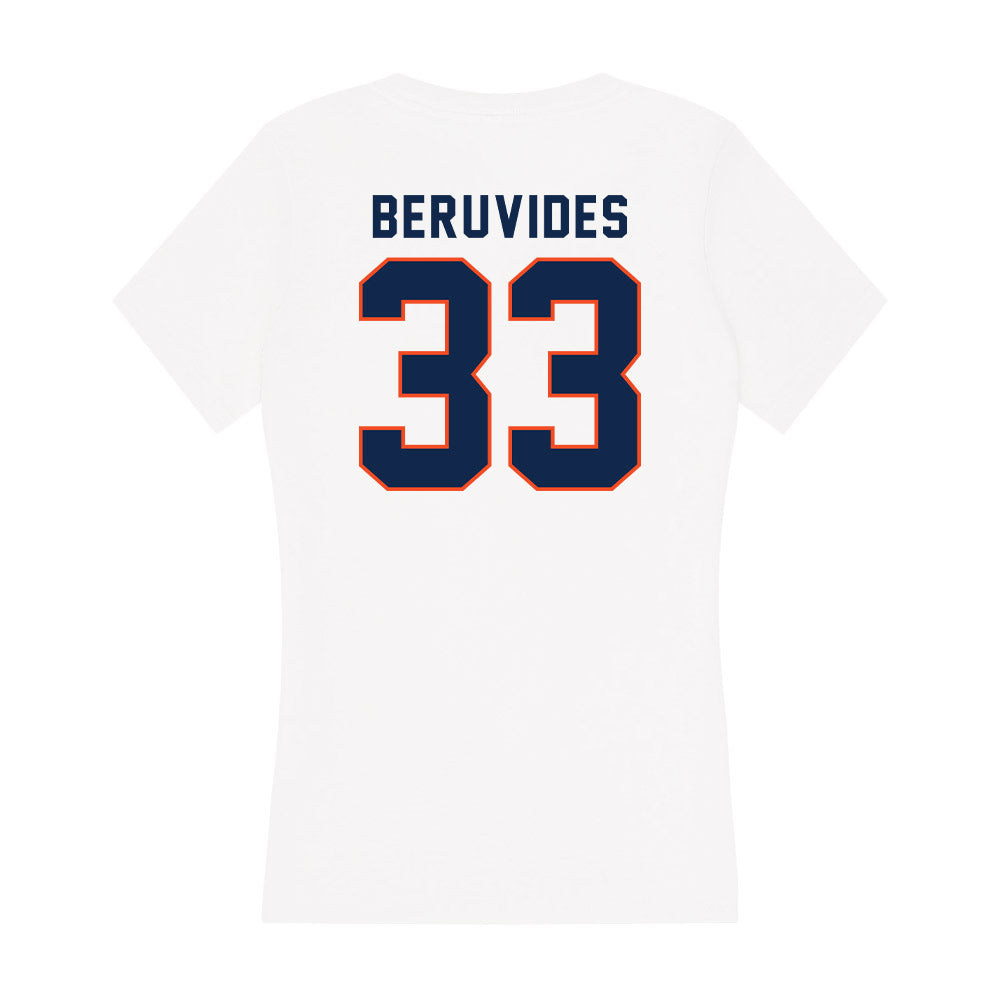 Virginia - NCAA Baseball : Freddy Beruvides - Women's V-Neck T-Shirt-1