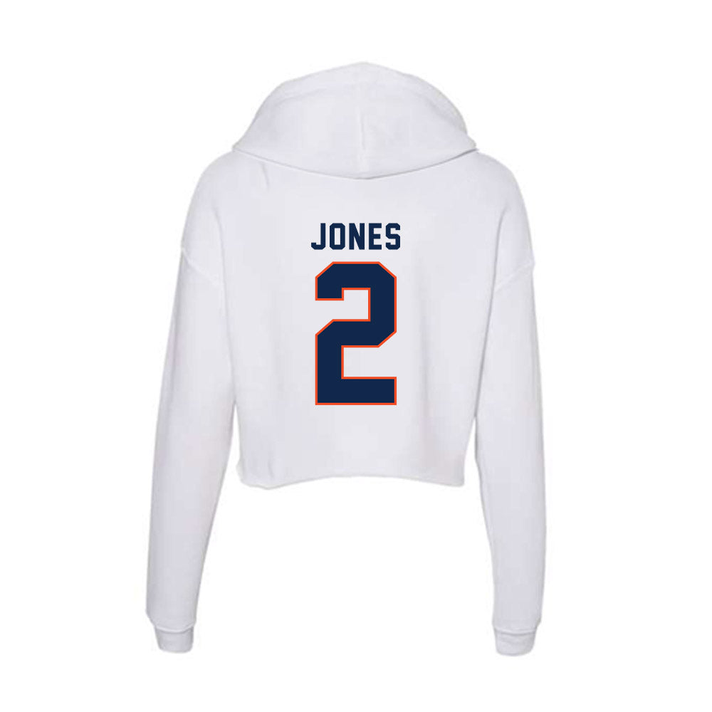 Virginia - NCAA Football : Perris Jones - Women's Crop Fleece Hoodie-1