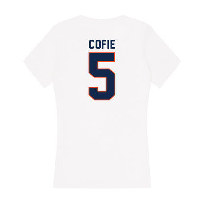 Virginia - NCAA Men's Basketball : Jacob Cofie - Women's V-Neck T-Shirt-1