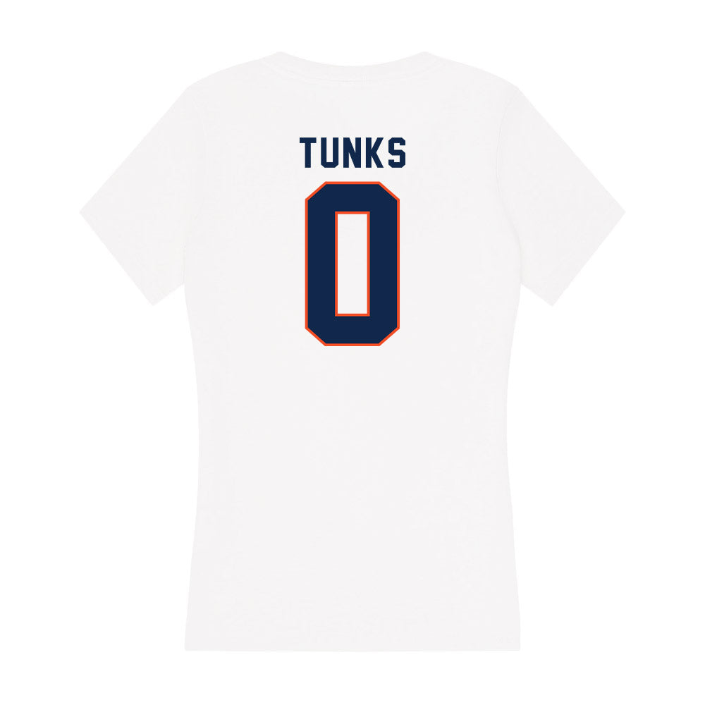 Virginia - NCAA Men's Soccer : Caleb Tunks - Women's V-Neck T-Shirt-1