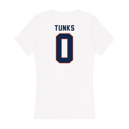 Virginia - NCAA Men's Soccer : Caleb Tunks - Women's V-Neck T-Shirt-1