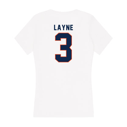 Virginia - NCAA Softball : Courtney Layne - Women's V-Neck T-Shirt-1