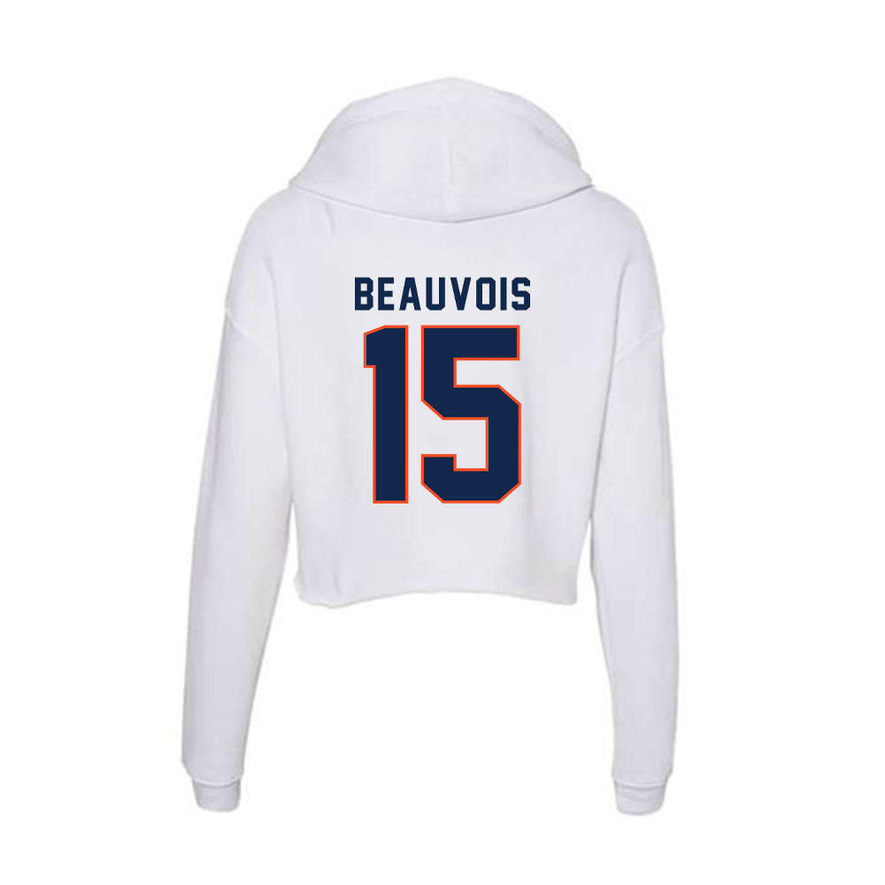 Virginia - NCAA Men's Soccer : Triton Beauvois - Women's Crop Fleece Hoodie-1