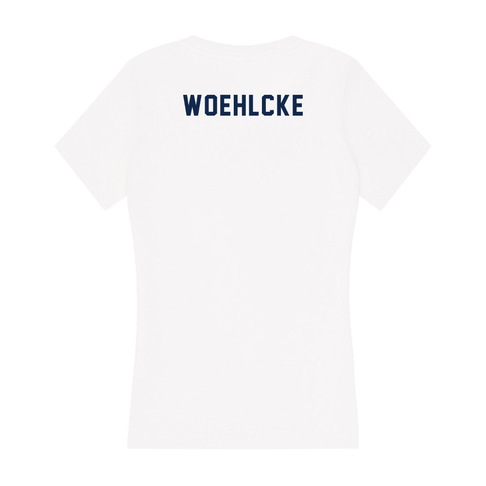 Virginia - NCAA Women's Track & Field : Ella Woehlcke - Women's V-Neck T-Shirt-1