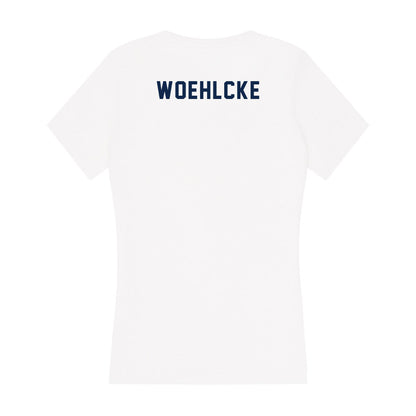 Virginia - NCAA Women's Track & Field : Ella Woehlcke - Women's V-Neck T-Shirt-1