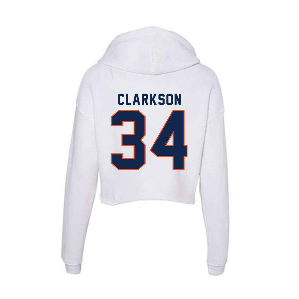 Virginia - NCAA Women's Basketball : London Clarkson - Women's Crop Fleece Hoodie-1