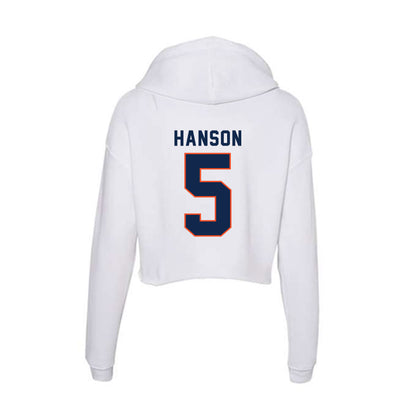 Virginia - NCAA Baseball : Luke Hanson - Women's Crop Fleece Hoodie-1