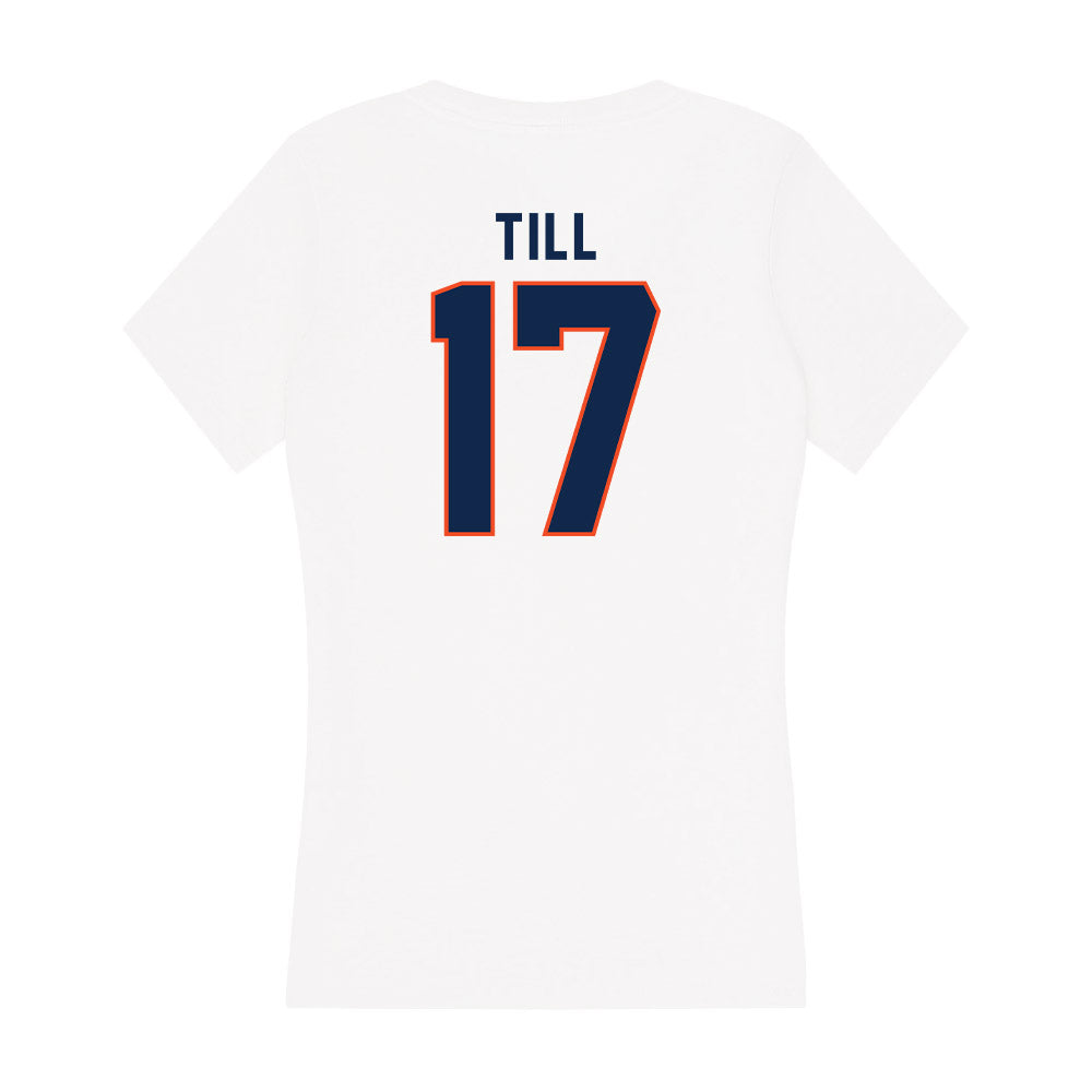 Virginia - NCAA Men's Lacrosse : Macklin Till - Women's V-Neck T-Shirt-1