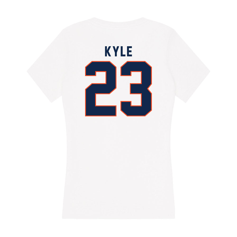 Virginia - NCAA Football : Tayvonn Kyle - Women's V-Neck T-Shirt-1